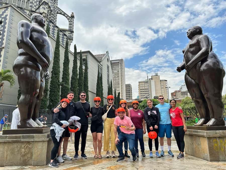 Medellín: History & Local Life Essentials Tour on an E-Bike - San Antonio Park and the story of Botero’s sculptures