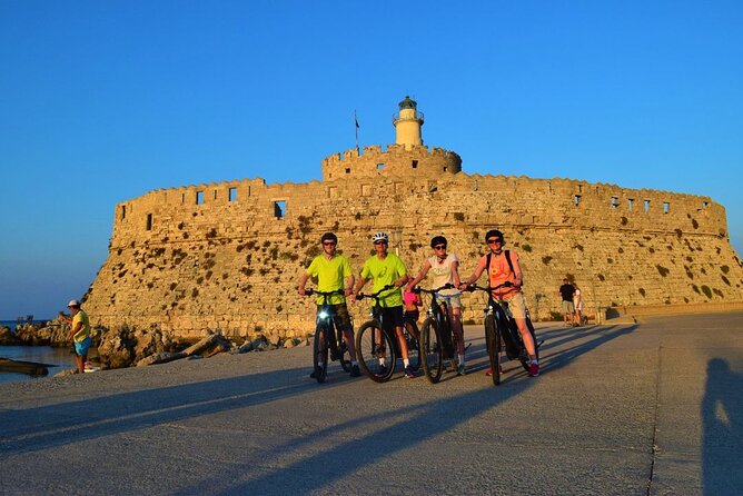 Mediaeval Rhodes E-bike Highlights Photo Tour Morning/Sunset - Elli Beach, the aquarium, and the casino