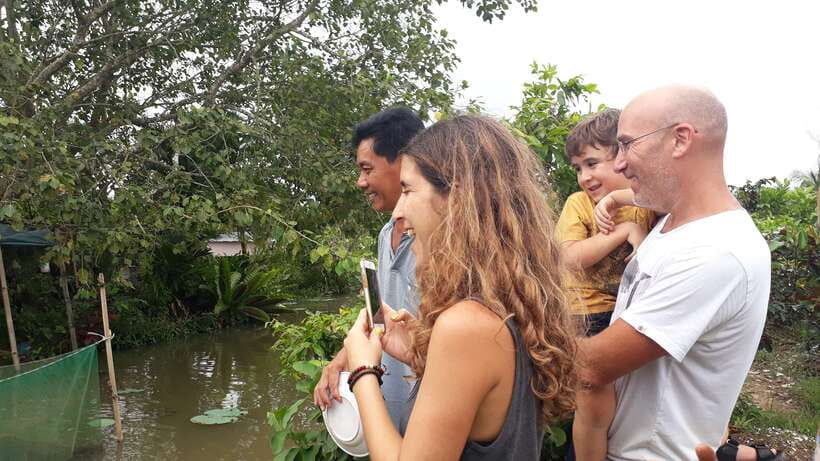 Mekong Day Tour by Car:Cai Be market, Local Island & Cycling - Walking or cycling through the village