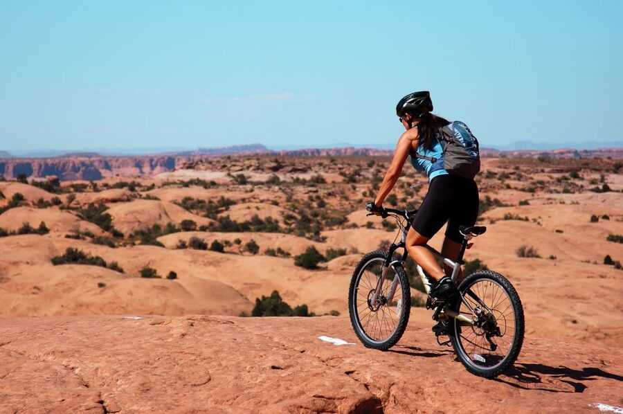 Moab: Mountain Bike Half Day Tour - Views toward Arches National Park