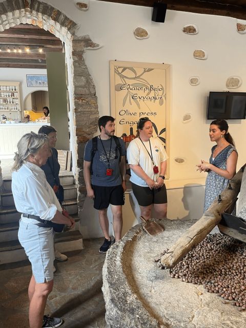 Naxos: Private E-Bike Tour with Farm Lunch - The stone mill olive press