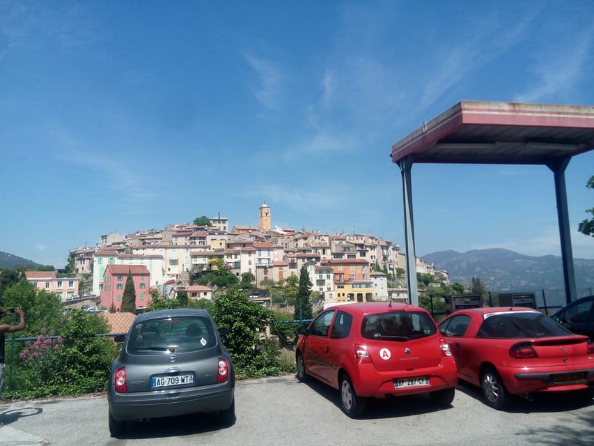 Nice: 7 Hills Monastery & Waterfall (EBike Tour Local Guide) - A waterfall with a view across the Bay of Angels