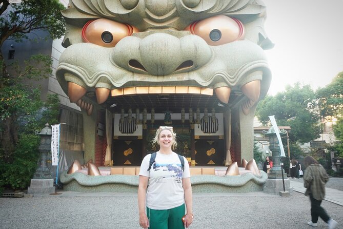 Osaka E-Bike Tour With A Local Guide - Namba Yasaka Shrine and the giant lion head