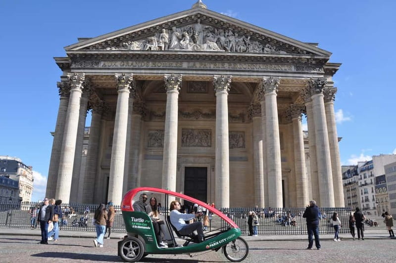 Paris: 2 hours Emily Tour in a Private Rickshaw bike - Meeting the Turtle bike at Saint-Michel