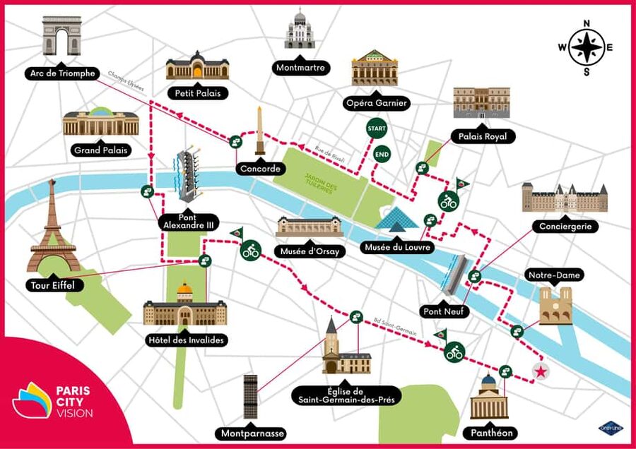 Paris Guided Bike Tour - Beginning beside the Louvre and Palais-Royal