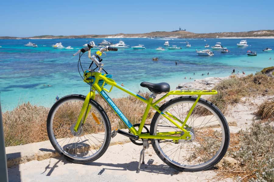 Perth: Rottnest Island Ferry, Bike, Coffee & Lobster Roll - Arriving on an island of beaches and bays