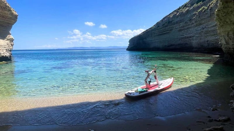 Porto Torres: rent a water bike - Learning to pedal before heading along Balai