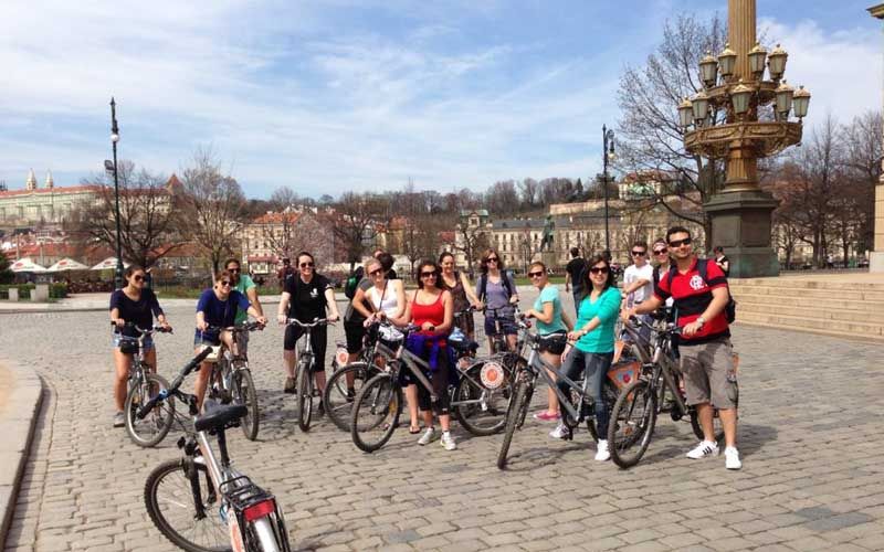 Prague: Classic City Bike Tour - John Lennon Wall and Charles Bridge