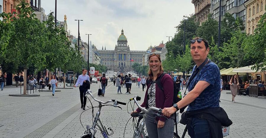 Prague E-Bike City Ride tour : 2hrs - The Czech beer stop is a pleasant extra