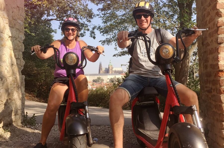 Prague Electric Scooter and eBike Grand Tour - Charles Bridge, the National Theater, and Old Town sights