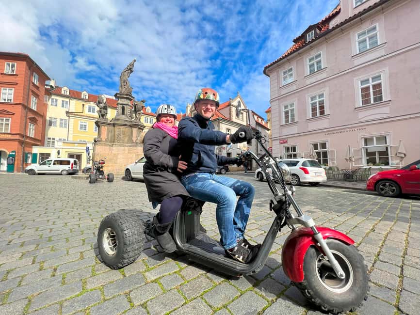 Prague: Monster Bike Trike Tour Euro Segway Experience - Charles Bridge from a moving viewpoint