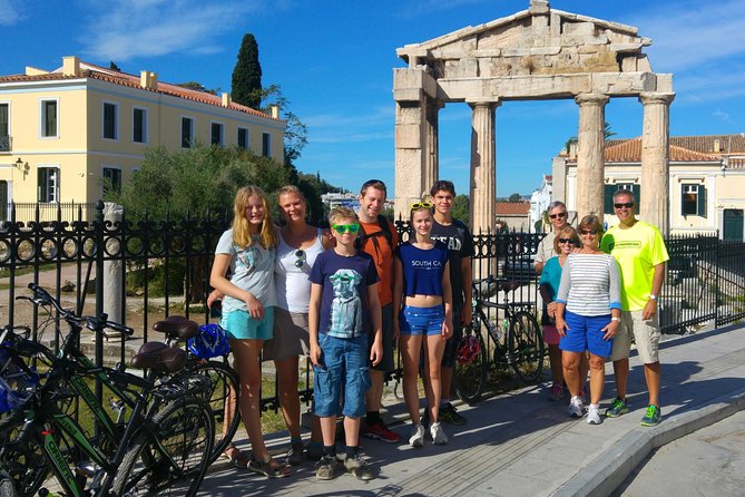 Private Athens Electric Bike Tour - The final run to Hadrian’s Arch and the stadium