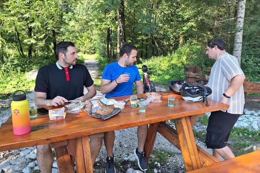 Private E-bike tour Soča valley: The ultimate explorer - Virje Waterfall and the force of Boka