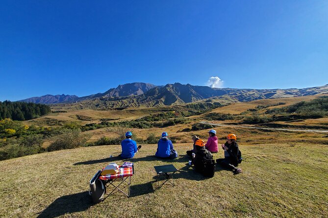 Private E-MTB guided cycling around Mt. Aso volcano & grasslands - What guides Joe and Fuji add