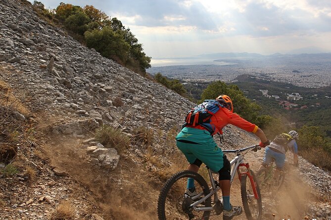 Private Mountain Bike,Trail Ride Tour of Mount Ymittos, Athens. - The city views are part of the reward