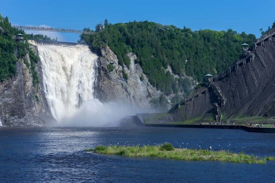 Quebec City: Montmorency Falls and Microbrewery eBike Tour - Montmorency Falls delivers the big moment