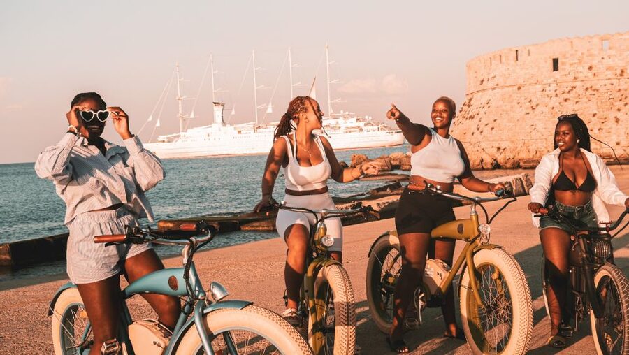 Rhodes: eBike Highlights Tour w/ Personal Photographer - Mandraki Harbour and the sea air