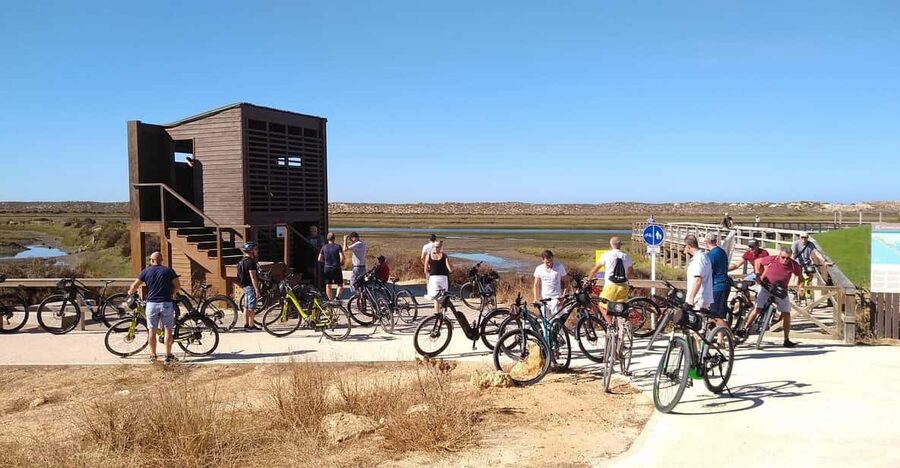 Ria Formosa: Guided Bike Tour (3h), Início na Quinta do Lago - Salt pans and the working side of the wetlands