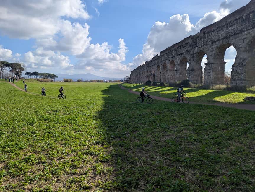 Rome: Appian Way, Catacombs & Aqueducts by eBike + Transfer - The Appian Way and its uneven Roman paving