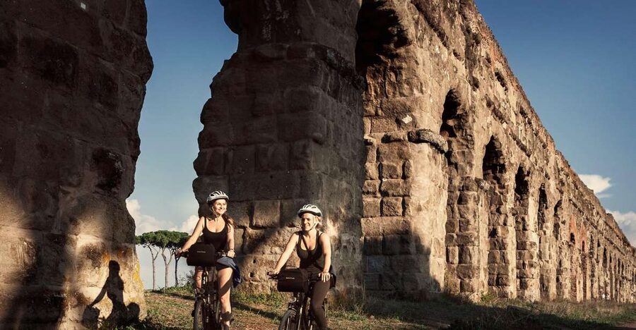 Rome: Appian Way, Catacombs & Roman Aqueducts Top EBike Tour - Passing through the Aurelian Walls