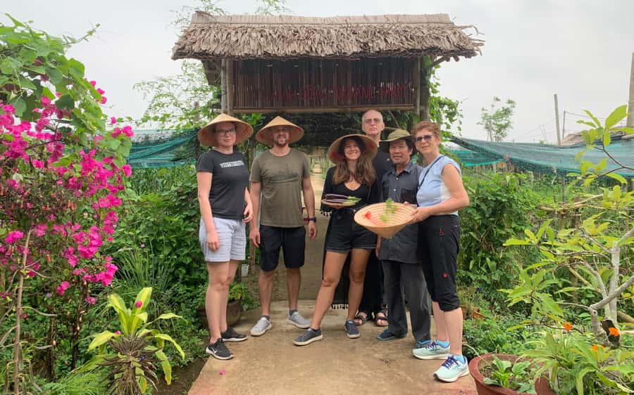Rural Cycle, Market Tour, Basket Boat & Organic Farm Cooking - From Hoi An Post Office to the rice fields