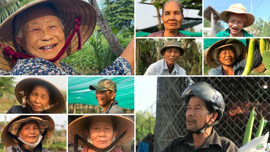 Rural Cycle, Market Tour, Basket Boat & Organic Farm Cooking - Working with local farmers on organic methods