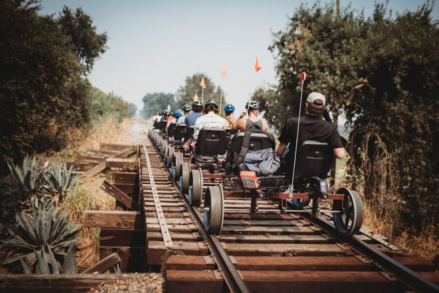 Sacramento: Yolo Countryside Guided Rail Bike Tour - How the two-seat railbikes feel on the track