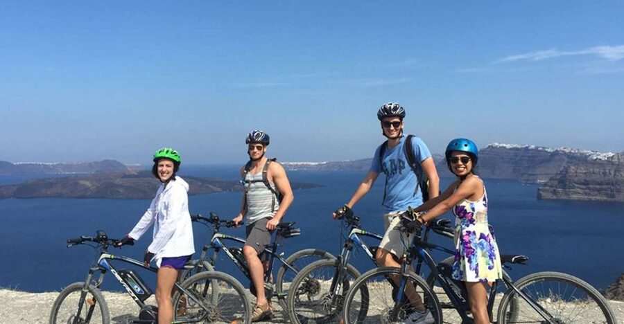 Santorini: Around the Island by Electric Bike - Megalochori, the heart-shaped rock, and the caldera