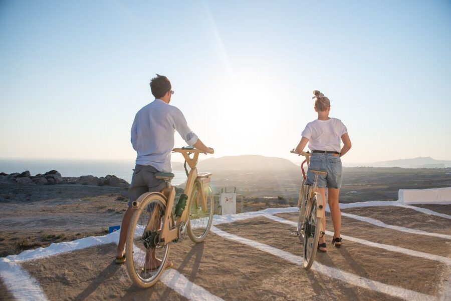 Santorini's Handcrafted Wooden E-Bike Rental - How to plan the eight-hour day