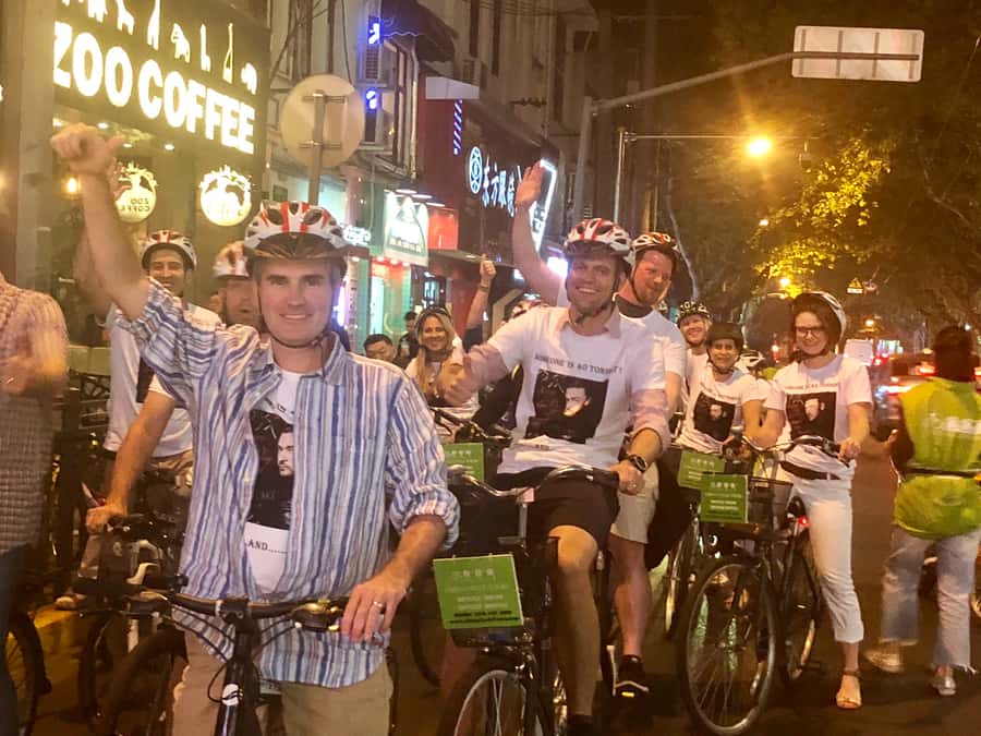 Shanghai Charming Night Small Group Bike Tour - Xintiandi and the fashionable city center
