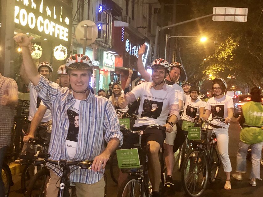 Shanghai Charming Night Small Group Bike Tour - The Bund after dark