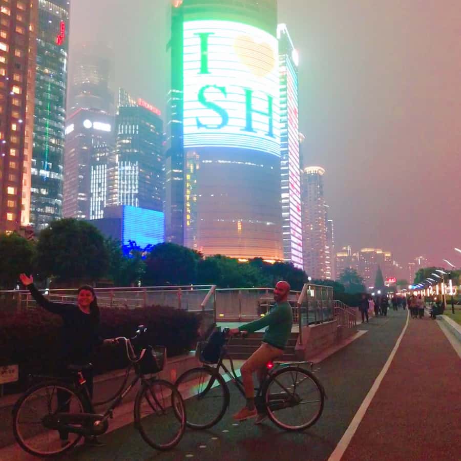 Shanghai Charming Night Small Group Bike Tour - Riding through the French Concession