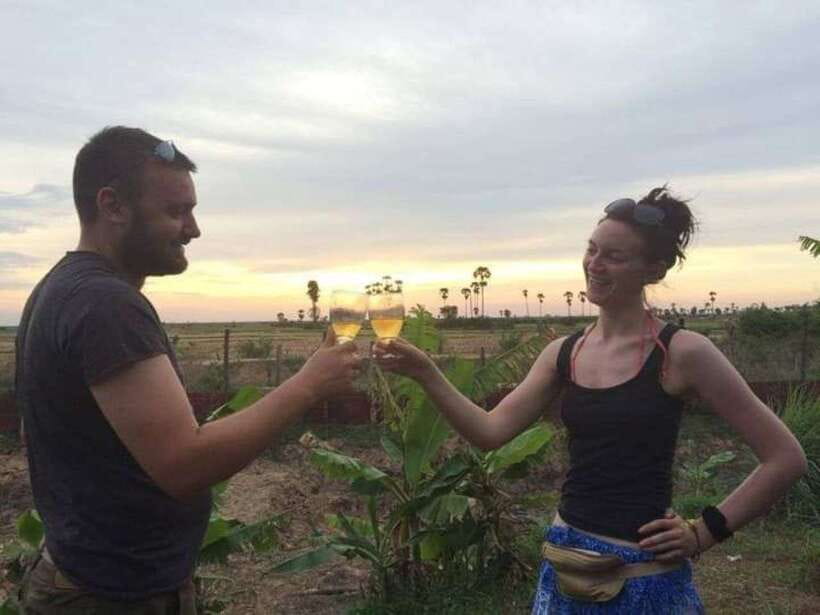 Small Group Countryside Sunset Bike Tours - A Buddhist temple and a blessing for the road
