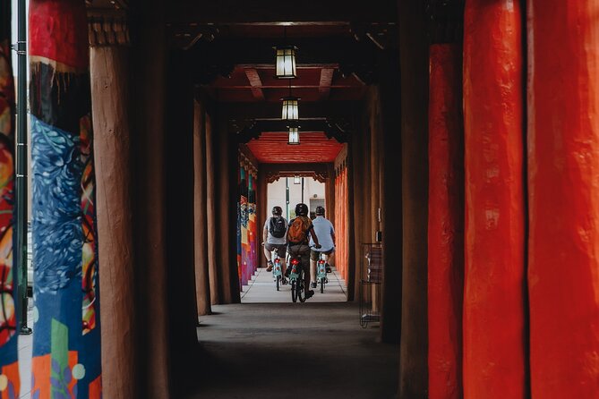 Small-Group E-Bike Adventure Tour through Hidden Santa Fe - Fort Marcy and the cross above Santa Fe