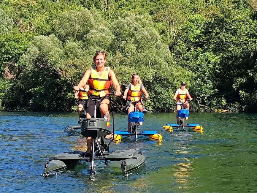 Split/Omiš: Cetina River Water Bike Safari - The Midway Break and Cold River Swim