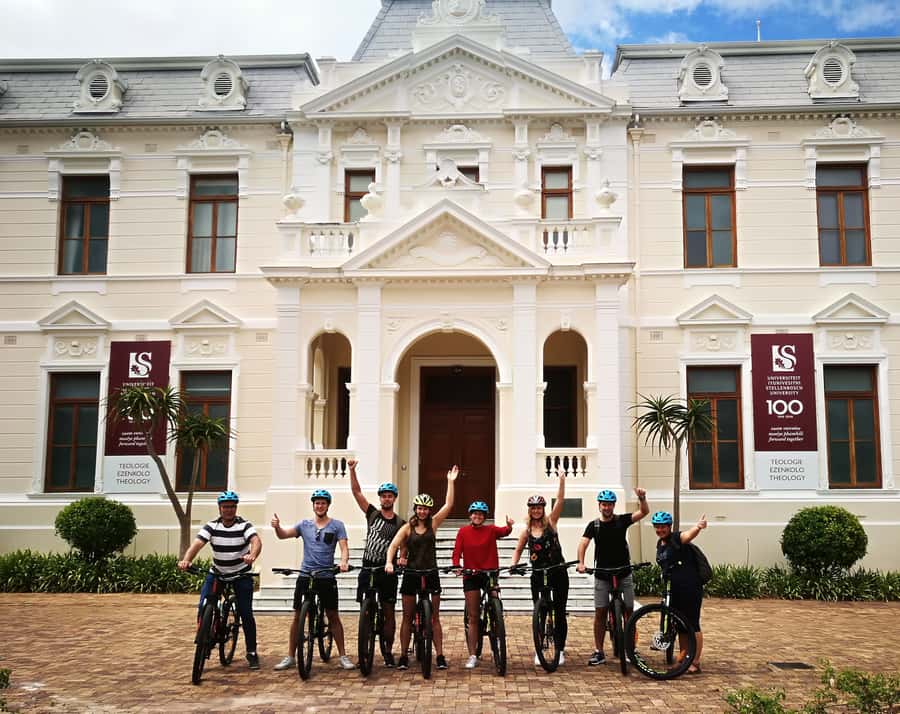 Stellenbosch: Historical Bike Tour & Wine Tasting - Returning through town