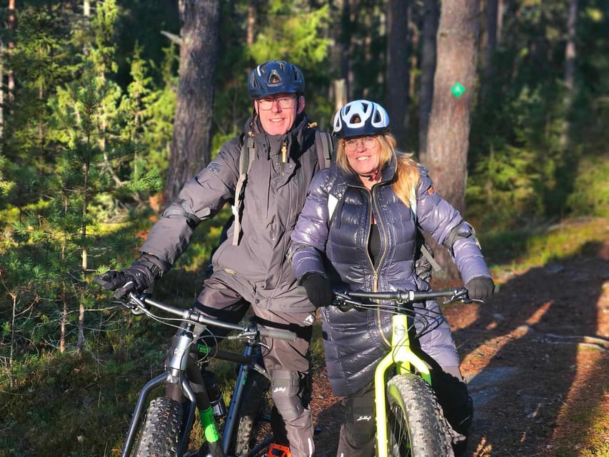 Stockholm: Fat Bike Forest Adventure with Lunch and Sauna - Two riding sections through forest and beside lakes