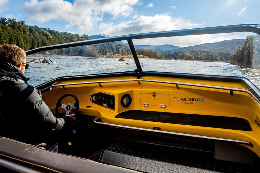 Te Anau: River Jet Boat and Bike Ride Tour with Local Guide - Jet boating through the Waiau River forest