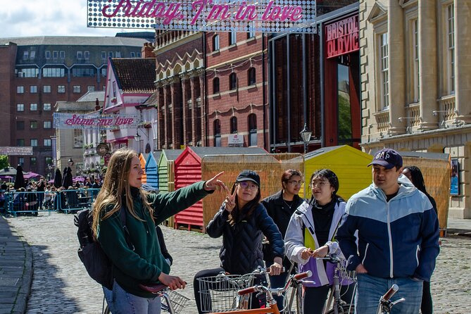 The Best of Bristol Bike Tour - Two Banksy murals, with a different kind of Bristol story