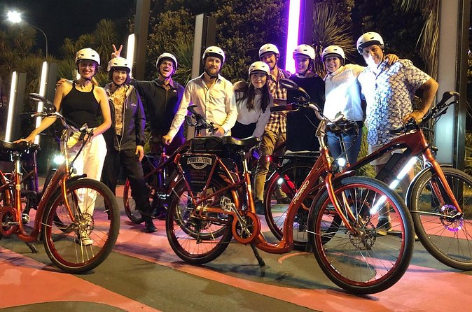 The City Lights: a unique electric bike tour of Auckland by night! - Te Ara I Whiti, Auckland’s pink Lightpath