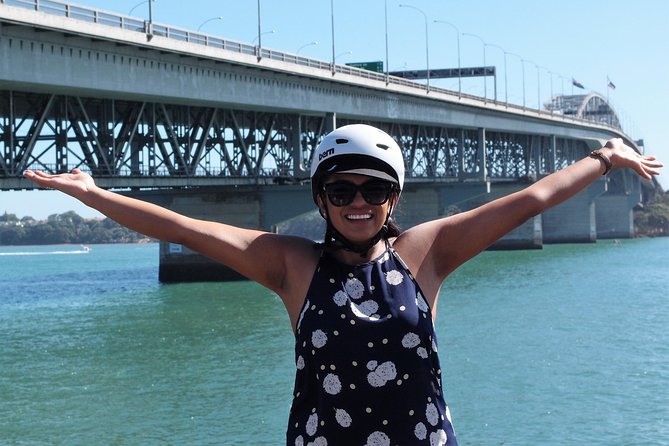 The Classic: our most popular electric bike tour of Auckland's Highlights - The Harbor Bridge and Wynyard Quarter Keep the Ride Moving